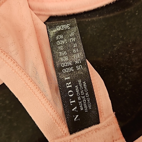 💕NATORI💕 Sheer Jacquard Full Fit Contour Underwire Bra ~ Blossom Pink 36DD NWT - Picture 8 of 11